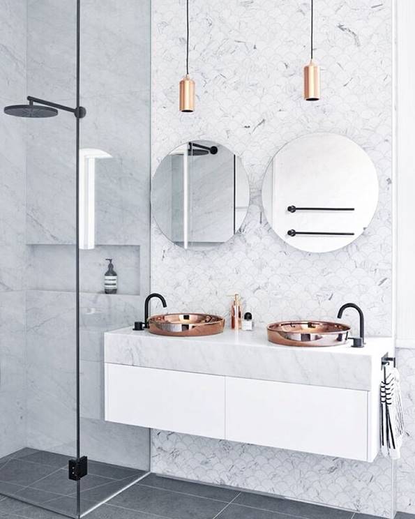 Scallop marble mosaic