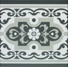 Normandy Black Cenefa Matt 200x200