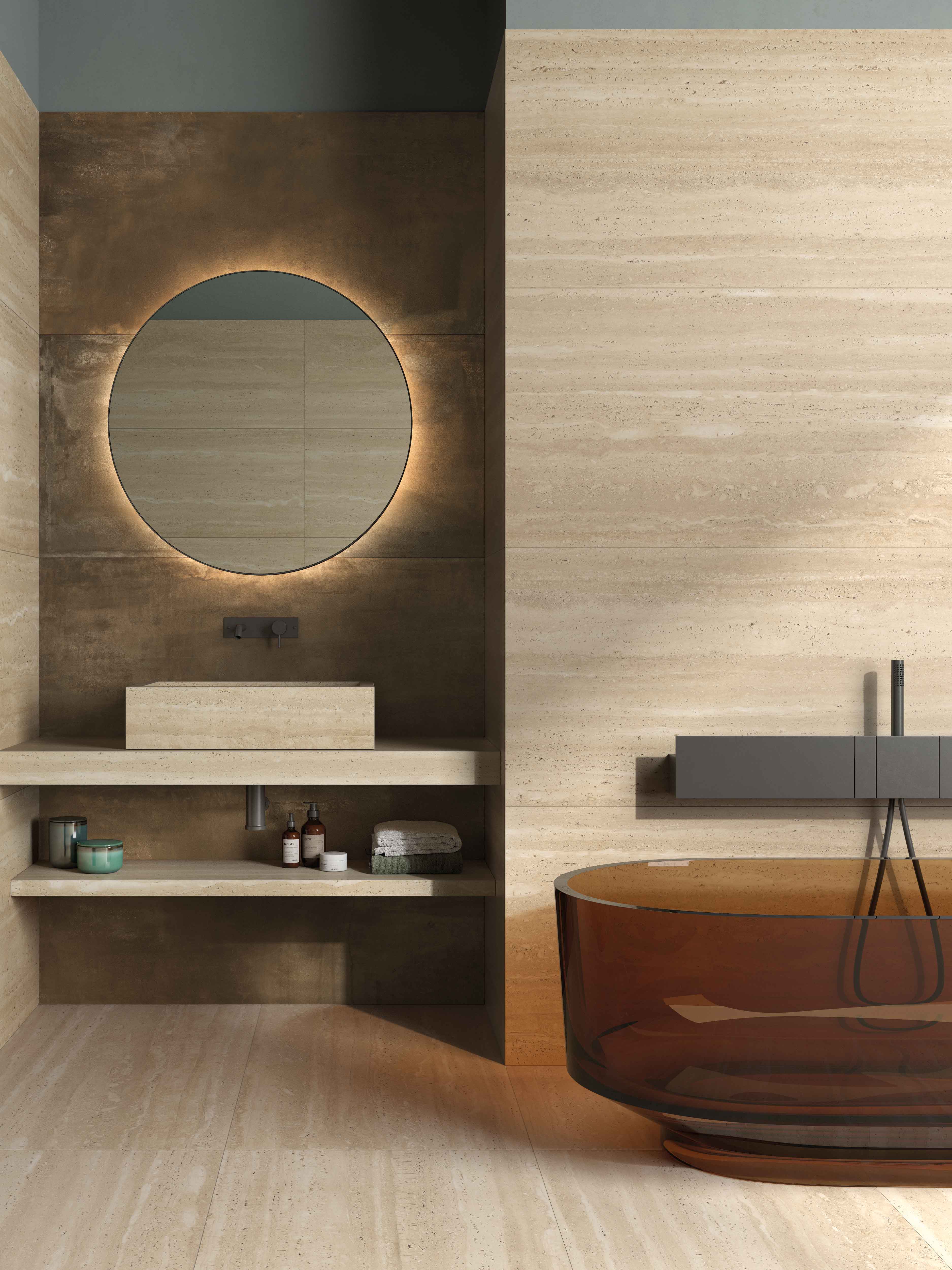 C 13 SENSI ROMA CREAM NAT.R. 60X120 + INTERNO 9 RUST 60X120 2