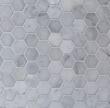 Classic Carrara Hexagon Mosaic Honed 300x300