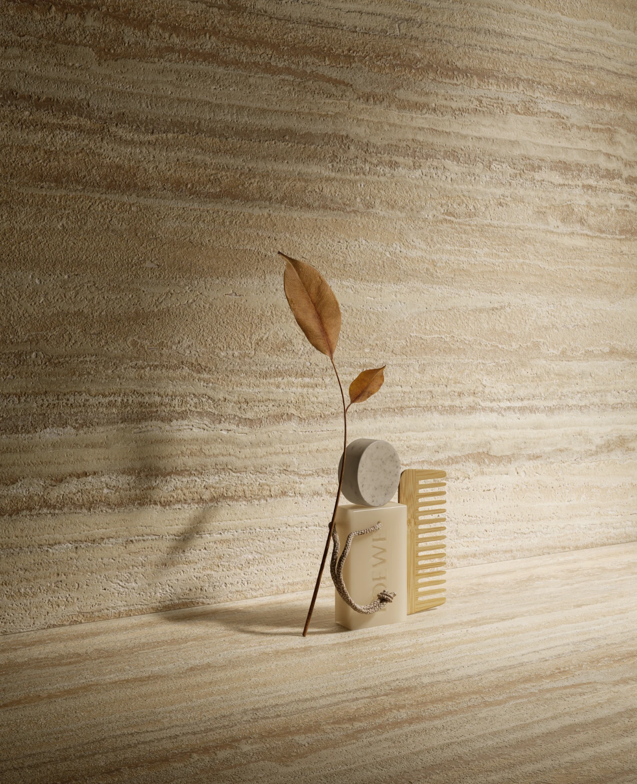 DINAMIKA TRAVERTINO MOKA VEIN CUT 600X1200 lifestyle