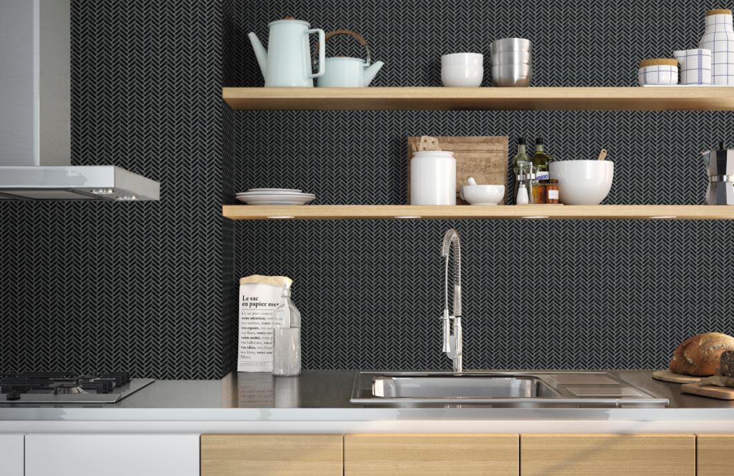 Herringbone Black in situ