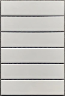 Metro White 45x195 Stacked Mosaic Matt 285x195
