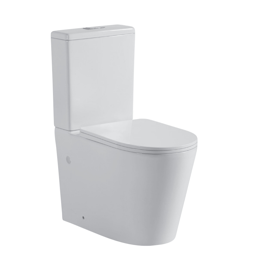 Unika Monza 2 Pc White Toilet Gloss
