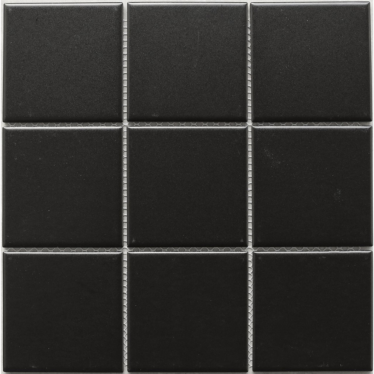Metro Black 100x100 Mosaic Matt 300x300, Black Mosaic Tile